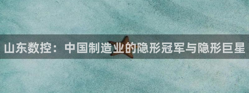 天辰娱乐主管:山东数控:中国制造业的隐形冠军与隐形巨星